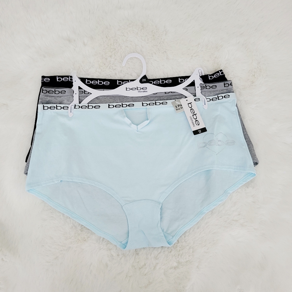 BEBE BRAND NEW 3-PACK BOYSHORTS SIZE 2X